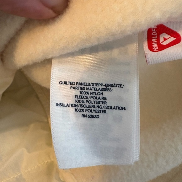 Lands’ End Fleece Cowl Neck Pullover‎ Ivory XL Plus Size 18 EUC Primaloft 0430 - Picture 12 of 13